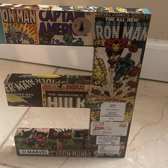 Marvel Superheroes Letter E Sign Home Decoration Wall Decor Kids Room Man CaveMa - Picture 6 of 7